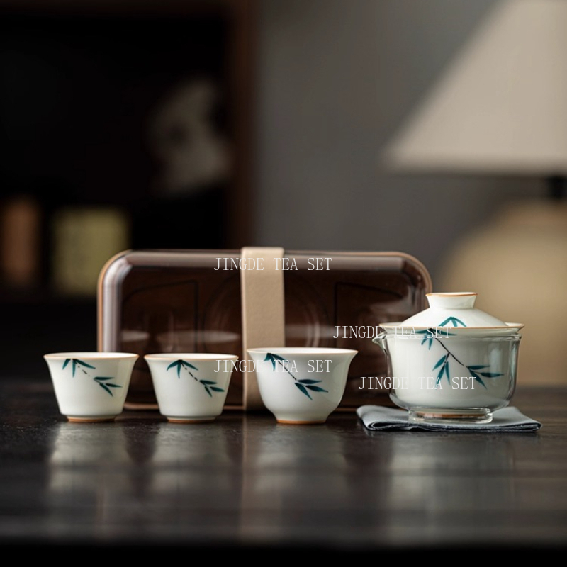 Korean Tea Set - المحمولة براد شاي سيراميك وكوب مجموعة