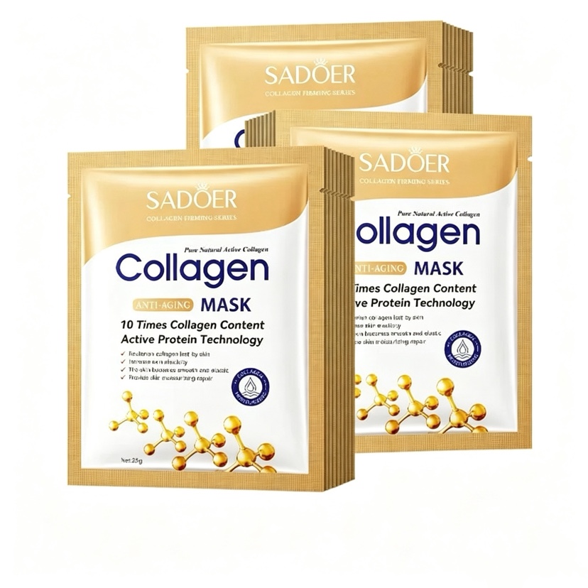 Sheet Mask Collagen - 5/10/20/30 قطعة قناع وجه كوري بالكولاجين