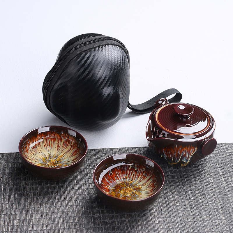 Korean Tea Set - المحمولة إبريق شاي من السيراميك gaiwan