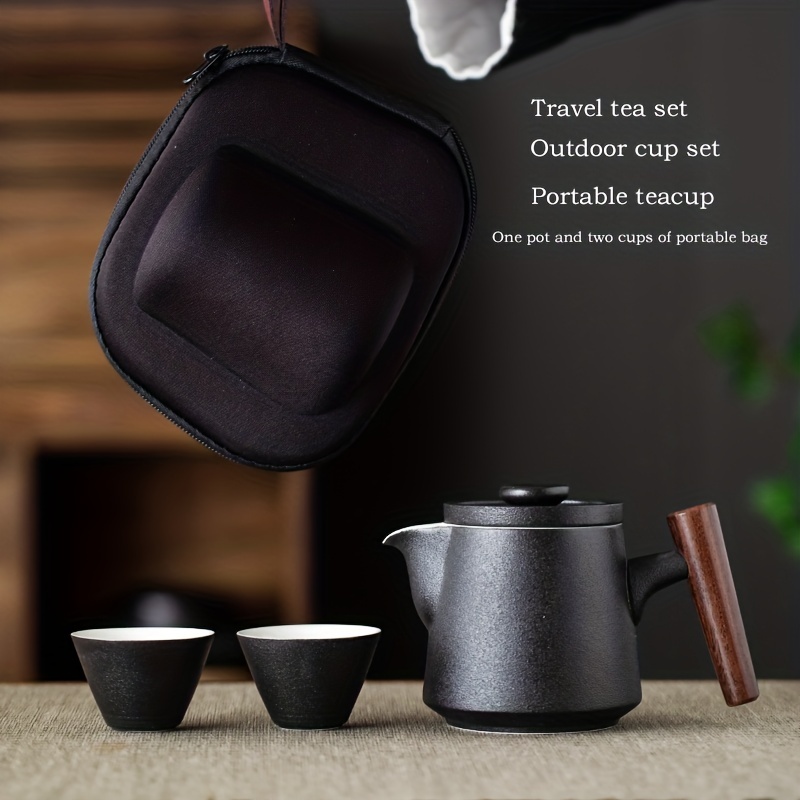 Korean Tea Set - طقم شاي سيراميك فاخر للسفر من