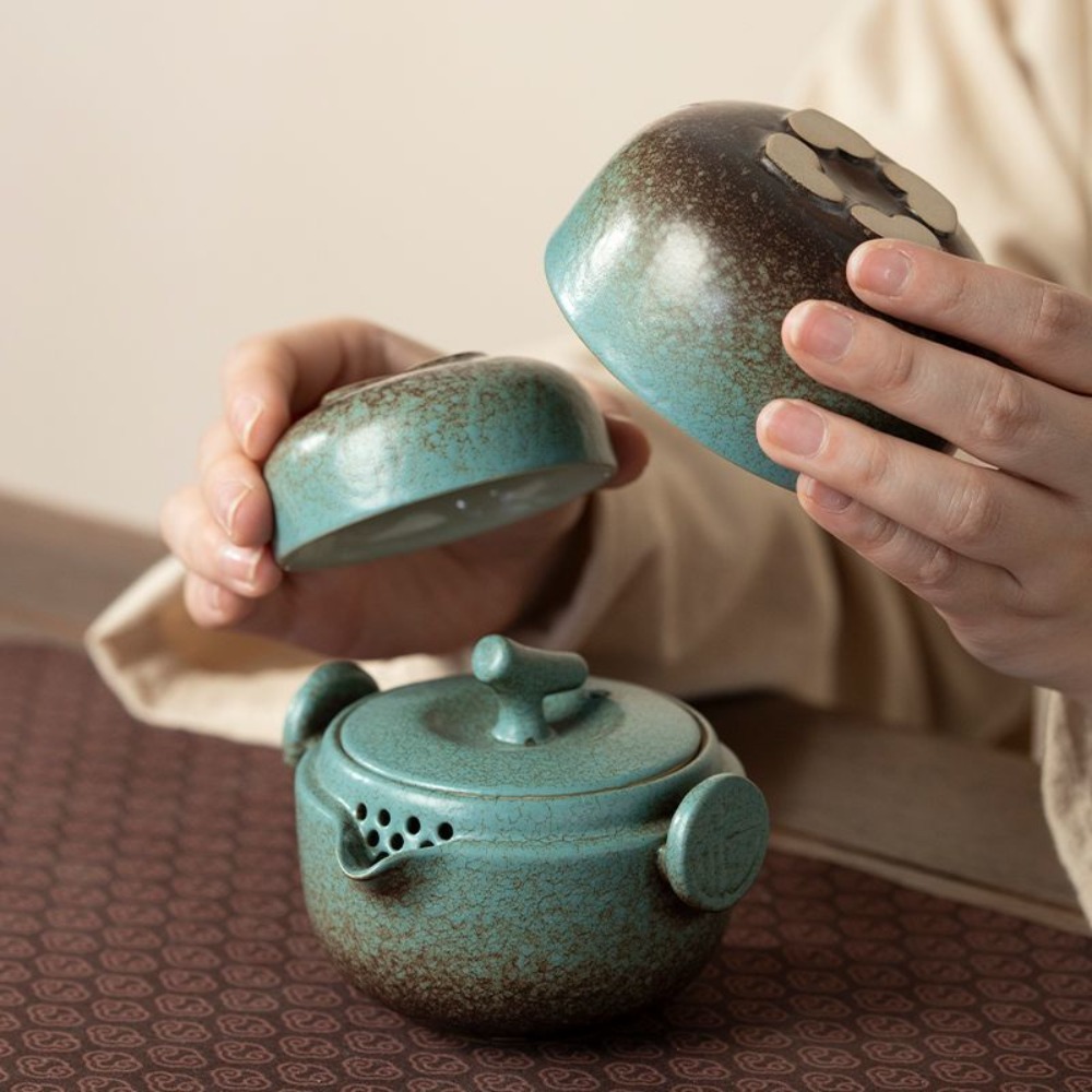 طقم شاي سيراميك بسيط 2 في 1 مع - مراجعة Korean Tea Set وسعره
