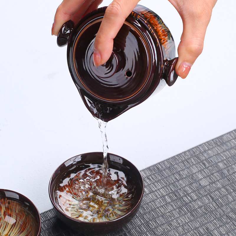 المحمولة إبريق شاي من السيرامي - مراجعة Korean Tea Set وسعره