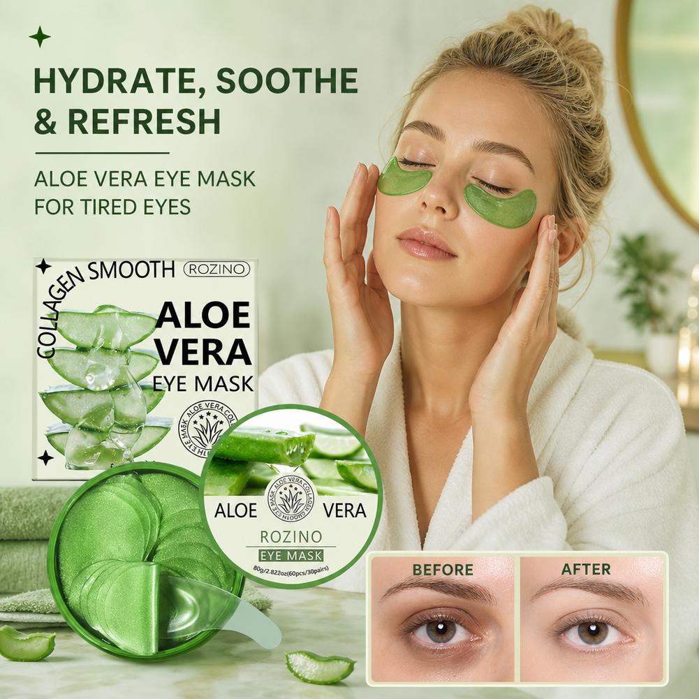60 قطعة من أقنعة العين بالصبار - مراجعة Sheet Mask Collagen وسعره