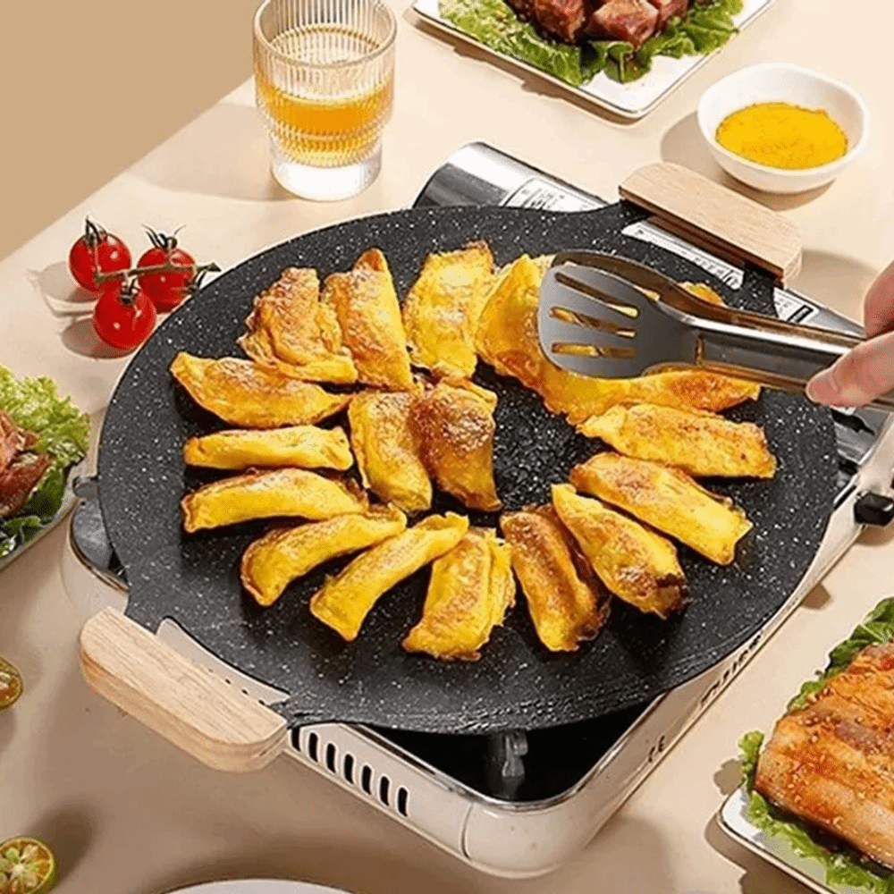 مقلاة شواء كورية مقاس 30/32/34 - مراجعة Korean Bbq Grill وسعره