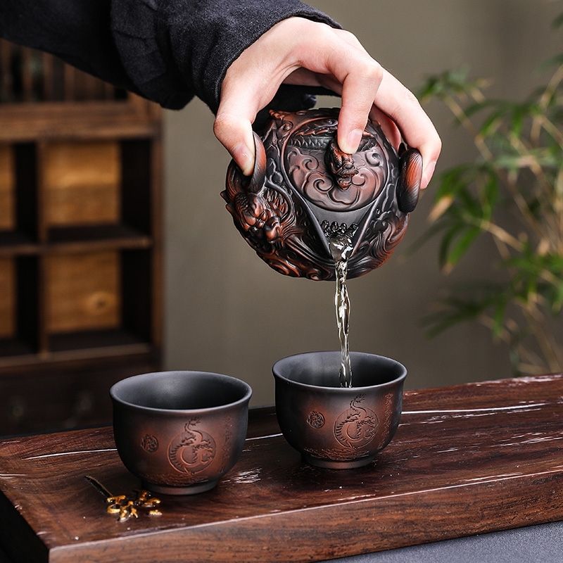 الفخار الأرجواني الصيني اليدوي - مراجعة Korean Tea Set وسعره